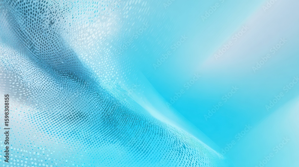 Poster abstract blue wave with a digital texture, creating a serene and modern visual effect for various de