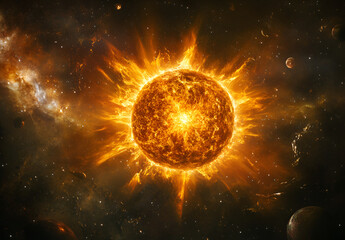 the sun and the planet