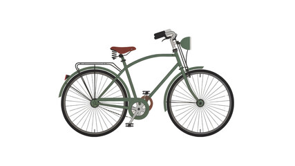 Obraz premium Classic Green Cruiser Bicycle Illustration
