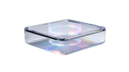 Smart Holographic Communication Device on Transparent Background

