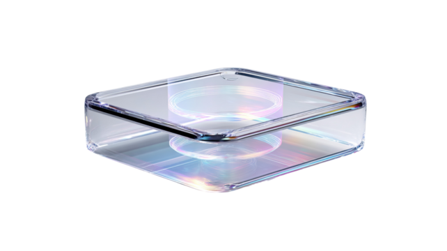 Smart Holographic Communication Device on Transparent Background

