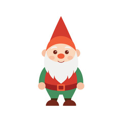 Christmas Gnome Vector Illustration ? Cute Cartoon Clipart and Line Art Design for Print 1.eps