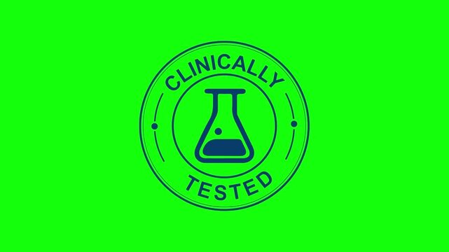 Clinically Tested Animated Icon for Health and Product Verification