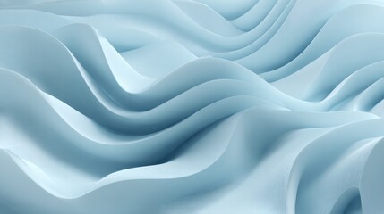 Obraz premium Abstract waves in soft blue tones create a serene and calming visual for design and artistic projects.