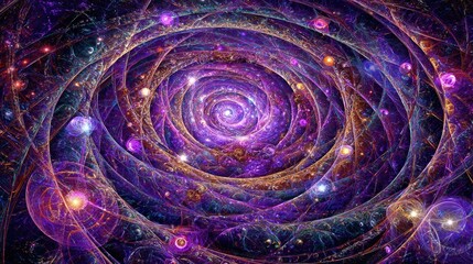 Abstract Spiral Galaxy Rose Pattern