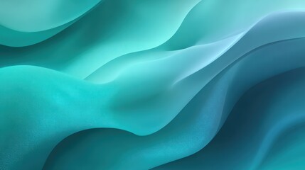 Obraz premium Abstract wavy background in soothing teal and blue tones, perfect for digital designs and creative projects.