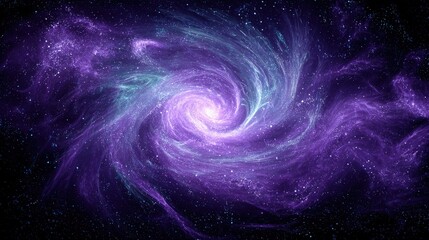 Colorful Spiral Galaxy In Deep Space