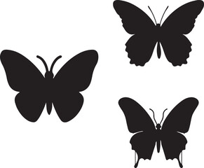 set of butterflies -set of butterflies isolated, butterfly, insect, nature, wing, vector, fly, animal, beauty, set, black, wings, summer, illustration, design, yellow, collection, art, spring, color, 