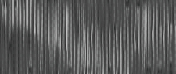 Ribbed glass pattern background. Transparent plastic panel with crystal light reeded texture for wall or mirror overlay. Silver reflecion gradient design with clear fluted stripe. Premium vector.