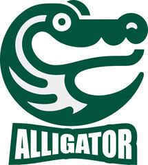 Vector of crocodile Logo design on white background. Wild Animals. Reptile. Easy editable layered vector illustration.
