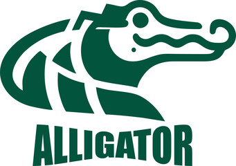 Vector of crocodile Logo design on white background. Wild Animals. Reptile. Alligator Logo Easy editable layered vector illustration.