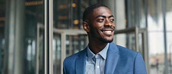 A man in a suit and tie is smiling at the camera