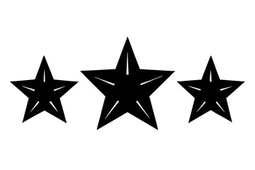 Vector art of silhouette of silver star on white background