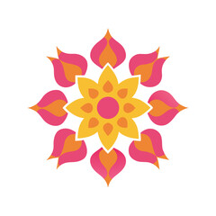 Diya Lotus Festival Rangoli Mandala