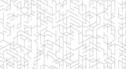 Fototapeta premium Abstract network of interconnected geometric lines on a clean white background, perfect for modern tech backgrounds.