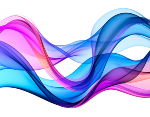  Vibrant Fluid Wave Abstract Background with Dynamic Color Flow, transparent background png