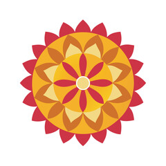 Pookalam Style Festival Rangoli Mandala Art