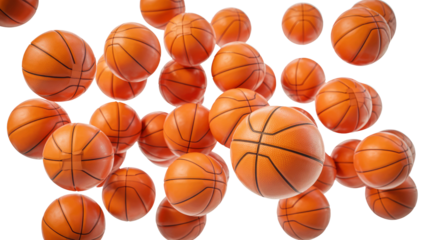 A Swarm of Flying Basketballs - Dynamic Sports Background