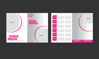 Abstract bifold brochure template A4.