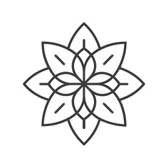Line Drawing Style Rangoli Mandala