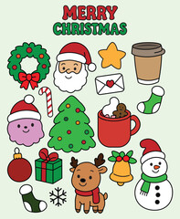 set of christmas vector icons