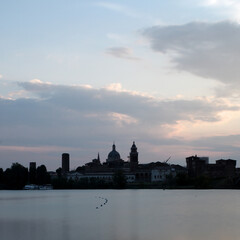 sunset over the city