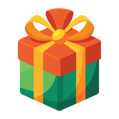Wrapped Present Vector Illustration ? Cartoon, Clipart and Line Art Design.eps