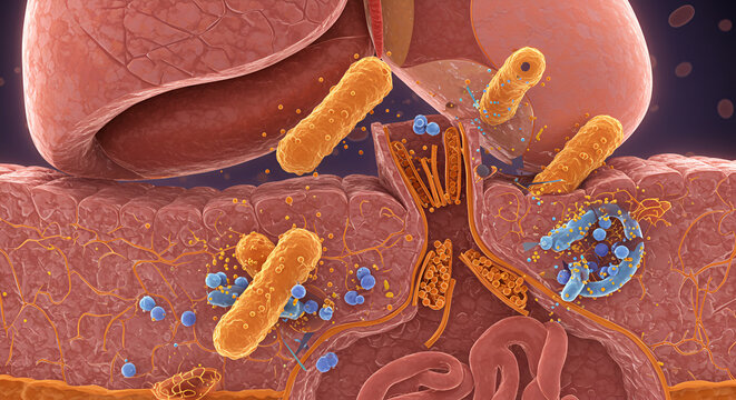 Diarrhea mechanism triggered by enterotoxigenic E. coli