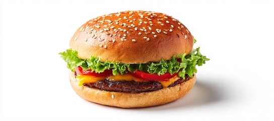 Tasty vegetarian burger with carrot cutlet