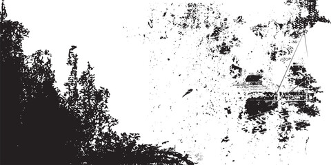 High Contrast Grunge Texture Overlay – Black and White Distressed Noise Effect for Artistic and Vintage Design Use.  Rough Black and White Distortion for Edgy Design Projects