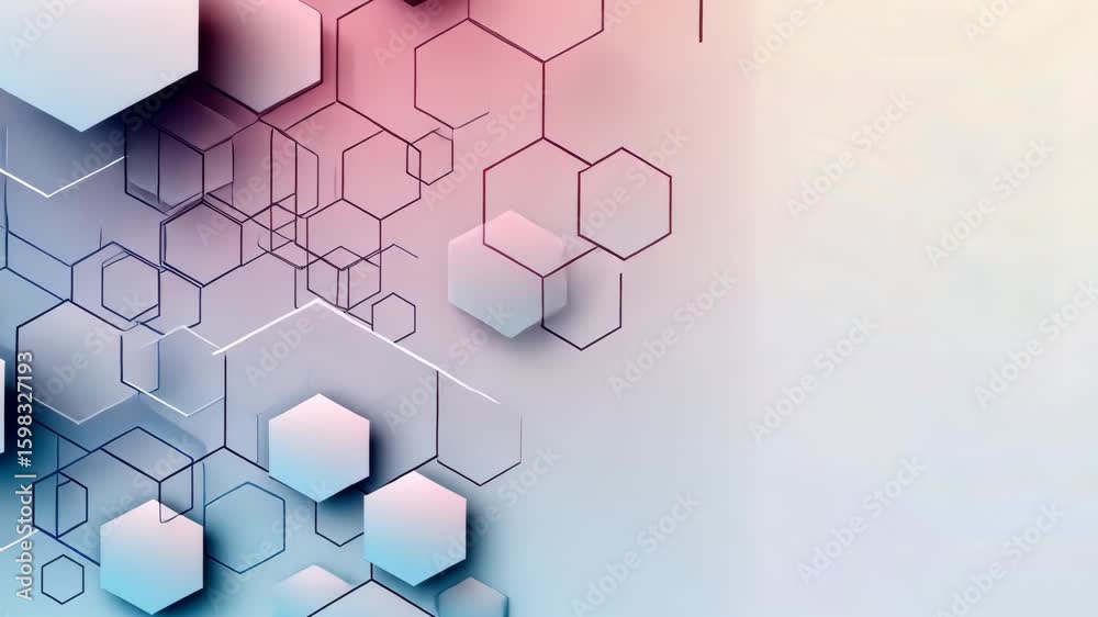 Poster discover a captivating arrangement of hexagons, showcasing a blend of colors and intricate patterns 