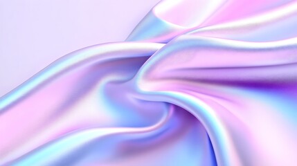 Obraz premium Captivating abstract image featuring a dynamic shimmering holographic foil with a vibrant rainbow gradient that creates a futuristic ethereal and visually stunning effect