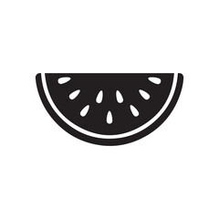 watermelon slice icon vector silhouette symbol illustration