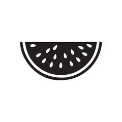 watermelon slice icon vector silhouette symbol illustration