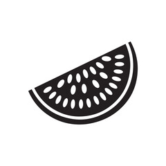 watermelon slice icon vector silhouette symbol illustration