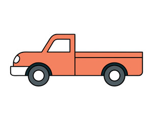 Minimalist Pickup Truck Icon Design for Transportation Delivery or Automotive Themes