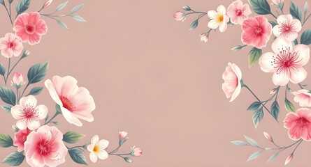 Fototapeta premium pink flowers background