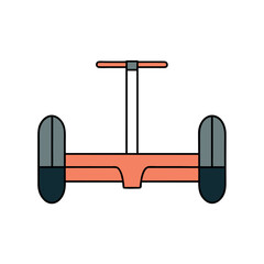 Electric Segway Outline Icon Design for Personal Transportation and Modern Mobility