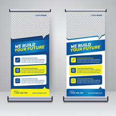Corporate rollup or X banner design template	
