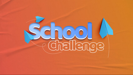Playful School Challenge Text Effect