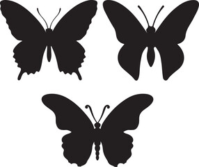 set of butterflies