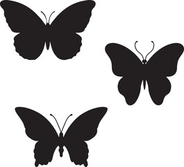 set of butterflies