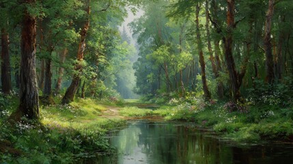 Obraz premium spring in a forest