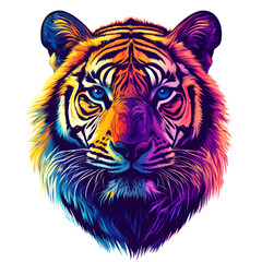 Fototapeta premium Majestic Tiger Isolated on White Background for Graphic Design Projects