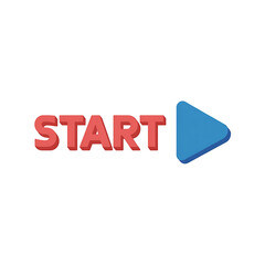 Playful START Button Graphic for User Interface