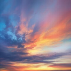 Fototapeta premium Colorful sunset sky with dramatic clouds image