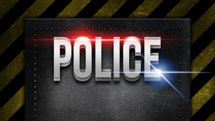 Modern Police Light 3D Text Effect