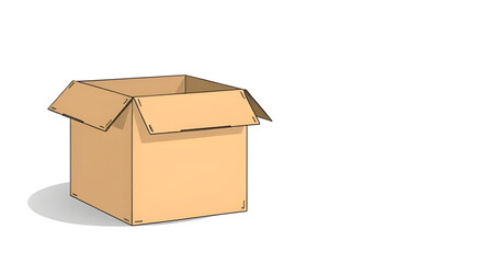 cardboard box isolated on white background