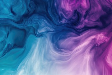 Dynamic abstract background with swirling blue and purple smoke-like patterns. Fluid textures, rich color gradient, mesmerizing artistic effect. For digital designs, branding, modern creative projects