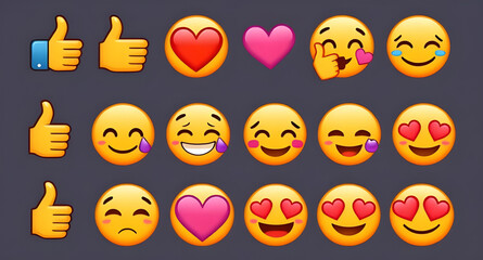 Fototapeta premium funny smileys, cartoon emojis, emoji vector set, laughing face icon, silly emoji, comic smileys, goofy faces, expressive emojis, funny cartoon faces, humorous emoticons, quirky smileys, happy face ico